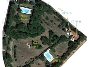 Vue aérienne du parc d'un hectare_20 Gîtes de France Vendée